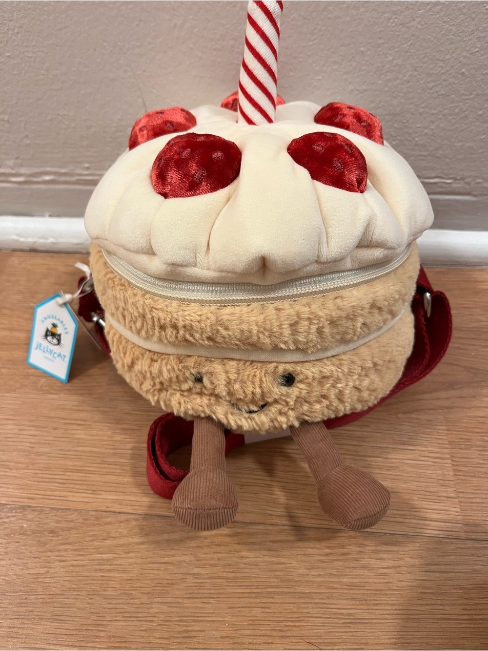 Jellycat Authentic Kids’ Amuseables Birthday Cake Plush Shoulder Bag – NWT